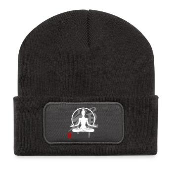 Yoga Silhouette Zen Meditation Kanji Relax - Recycled Patch Beanie - dark grey - Front