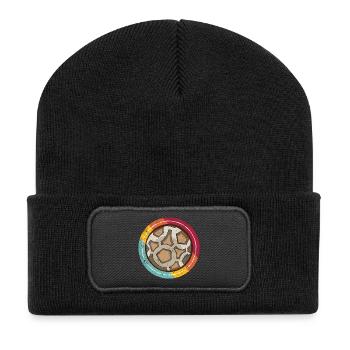 Handball Vintage - Recycelte Patch Beanie - Schwarz - Vorne