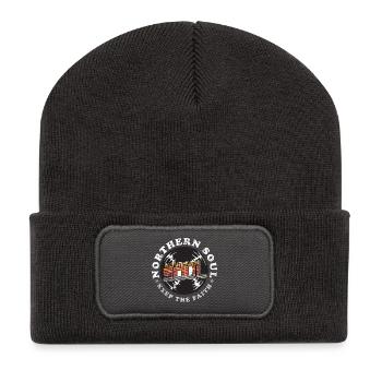 Northern Soul Vintage - Recycelte Patch Beanie - Dunkelgrau - Vorne