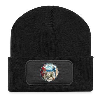 Discover Mediterranean Paradise Naxos In Greece - Recycled Patch Beanie - black - Front