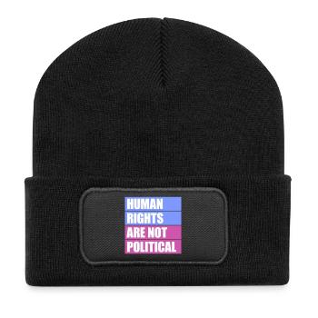 Human Rights Are Not Political Menschenrechte Logo - Recycled Patch Beanie - black - Front