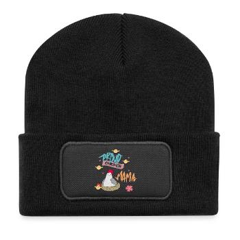 Proud Chicken Mom - Recycled Patch Beanie - black - Front