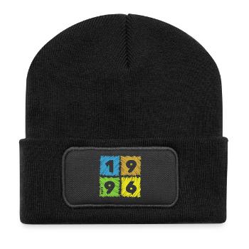 30. Geburtstag Farbige Patches since 04/1996 - Recycled Patch Beanie - black - Front