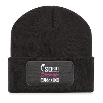 Seul un économiste d’affaires peut avoir une telle apparence - Beanie recyclé à patch - charbon - Devant