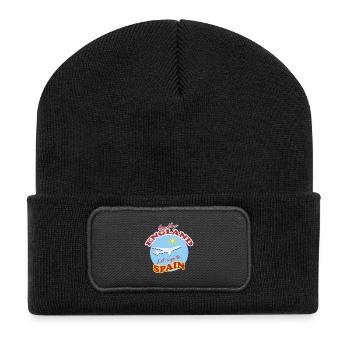 En route pour l’Espagne : Adieu l’Angleterre - Beanie recyclé à patch - noir - Devant