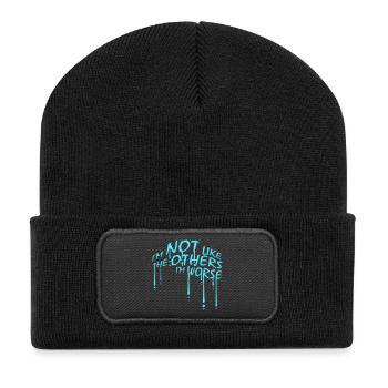 Je ne suis pas comme les autres, je suis pire, sarcasme drôle - Beanie recyclé à patch - noir - Devant