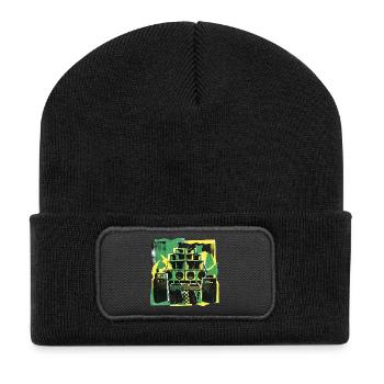 Dub Reggae Soundsystem Culture - Recycelte Patch Beanie - Schwarz - Vorne