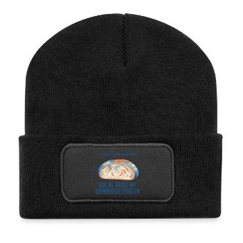 Sourdough Ask Me About My Sourdough Starter Bread - Recycelte Patch Beanie - Schwarz - Vorne