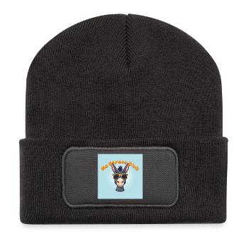 No Stress Club Donkey - Recycled Patch Beanie - dark grey - Front