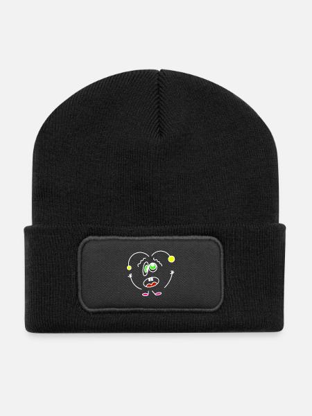 Crazy-Heartbeat - Recycled Patch Beanie - black