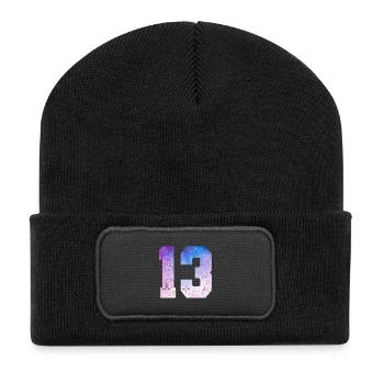 Issue 13 – 13th Anniversary Gift - Recycled Patch Beanie - black - Front