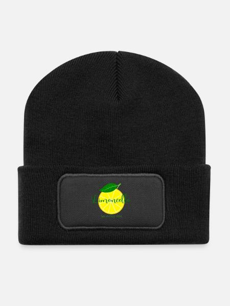 Limoncello La Dolce Vita  - Recycelte Patch Beanie - Schwarz