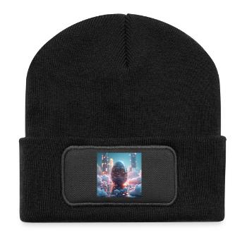 Easter in the future - Recycled Patch Beanie - black - Front