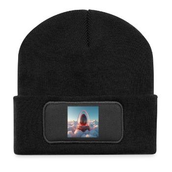 egg in the clouds. New life of the future - Recycled Patch Beanie - black - Front