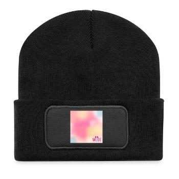 Himmel Stimmung Müde - Recycelte Patch Beanie - Schwarz - Vorne