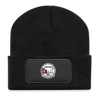 Dänemark - eine Nordische Perle - Recycelte Patch Beanie - Schwarz - Vorne
