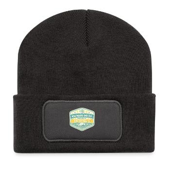 Ich höre dir zu – nicht freiwillig - Recycelte Patch Beanie - Dunkelgrau - Vorne