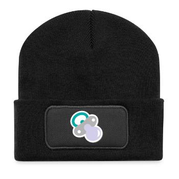 schnuller - Recycelte Patch Beanie - Schwarz - Vorne