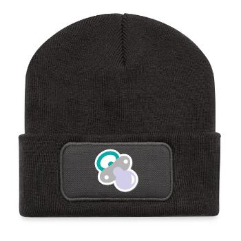 schnuller - Recycelte Patch Beanie - Dunkelgrau - Vorne
