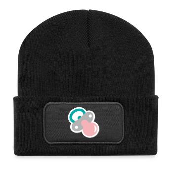 schnuller - Recycelte Patch Beanie - Schwarz - Vorne