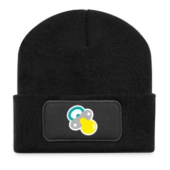 schnuller - Recycelte Patch Beanie - Schwarz - Vorne
