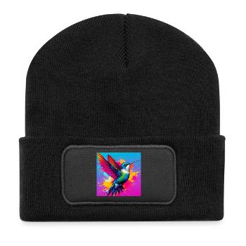 colibri - Beanie recyclé à patch - noir - Devant