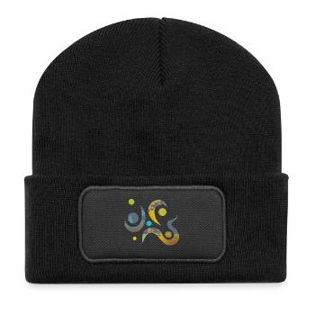 Yoga design_17 - Recycled Patch Beanie - black - Front