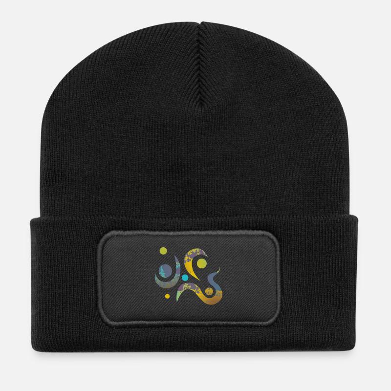 yoga-design_17 - Recycelte Patch Beanie - Schwarz