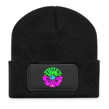 Tennis Trainer Shirt, Trust the Coach hoodie - Recycelte Patch Beanie - Schwarz - Vorne