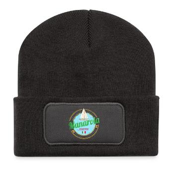 Manarola Cinque Terre La Spezia, Italie Souvenir - Beanie recyclé à patch - charbon - Devant