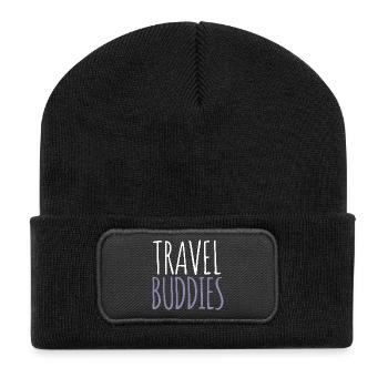 Compagnon de voyage - Beanie recyclé à patch - noir - Devant