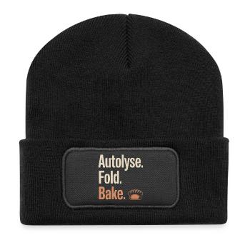 Autolyse Fold Bake Bread - Recycled Patch Beanie - black - Front