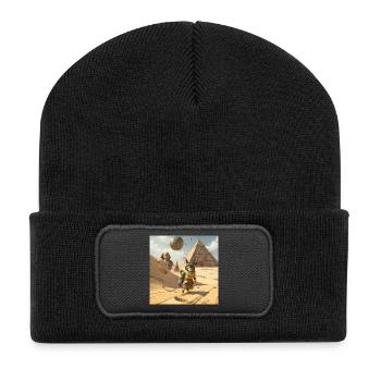 Adventurous Rat in Egypt - Recycled Patch Beanie - black - Front