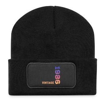 Millésime 1986 - Beanie recyclé à patch - noir - Devant