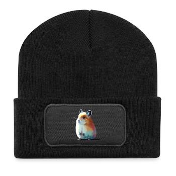 Whistling Hare - Recycled Patch Beanie - black - Front