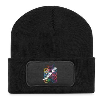 Vintage 1986 - Recycelte Patch Beanie - Schwarz - Vorne