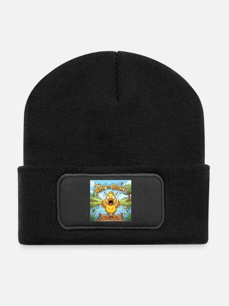 What the Quack!? - Recycled Patch Beanie - black