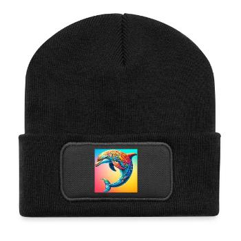dolphin - Recycled Patch Beanie - black - Front