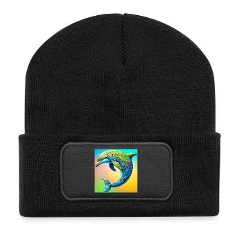 dauphin - Beanie recyclé à patch - noir - Devant
