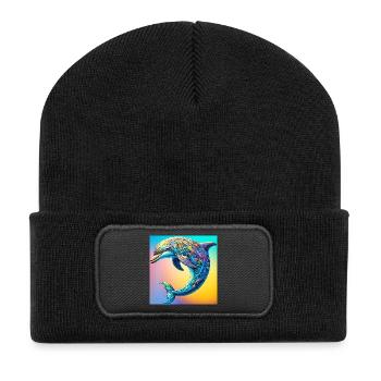 dolphin - Recycled Patch Beanie - black - Front