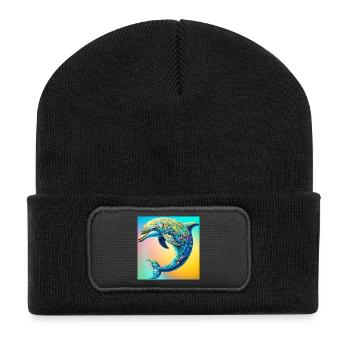 dauphin - Beanie recyclé à patch - noir - Devant