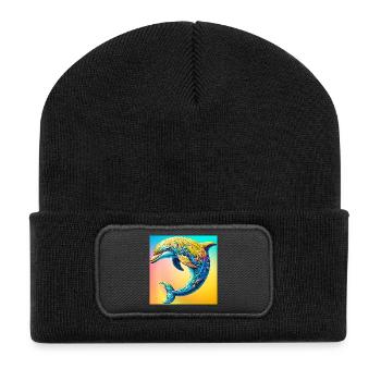 dauphin - Beanie recyclé à patch - noir - Devant