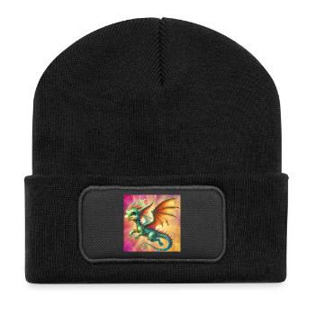 dragon - Recycled Patch Beanie - black - Front