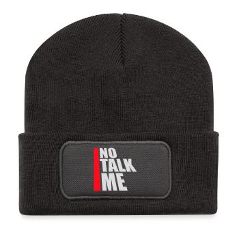 Pas de discours introverti antisocial drôle - Beanie recyclé à patch - charbon - Devant
