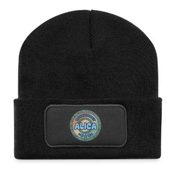 Cadeau pour Alica - Beanie recyclé à patch - noir - Devant