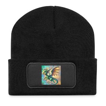 dragon - Recycled Patch Beanie - black - Front