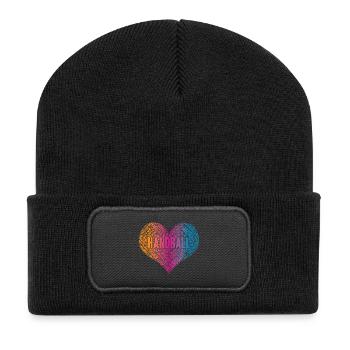 Coeur de Handball - Beanie recyclé à patch - noir - Devant