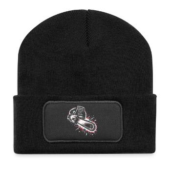 Chainsaw Tool Lumberjack Design - Recycled Patch Beanie - black - Front