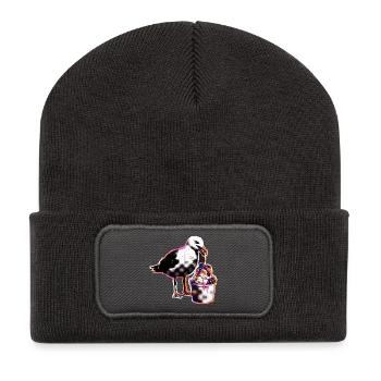 Möwe Isst Eis - Recycelte Patch Beanie - Dunkelgrau - Vorne