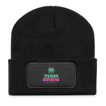 TEAM BRIDE – MALLE EDITION - Recycelte Patch Beanie - Schwarz - Vorne